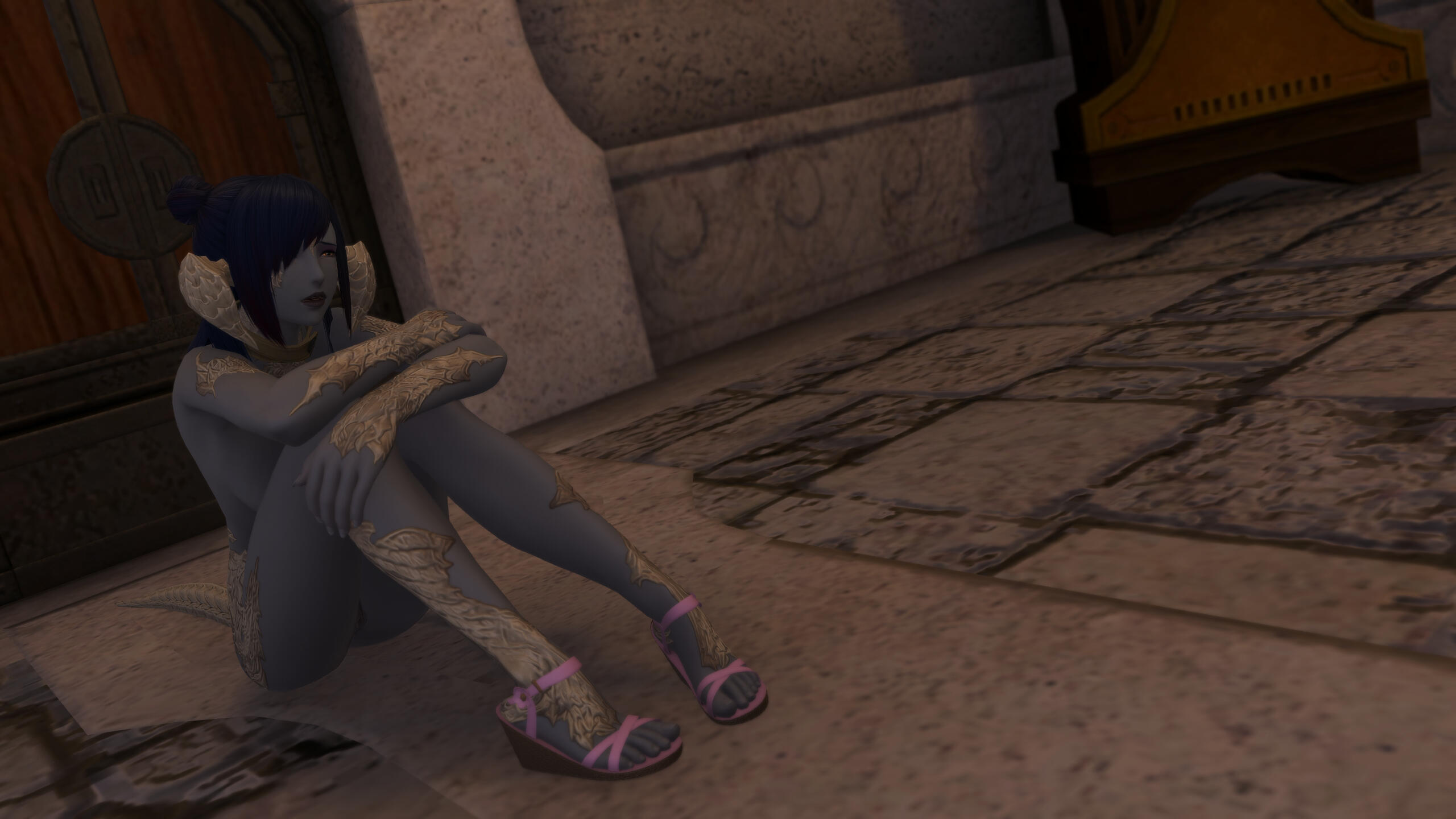 After Amber's first "photoshoot," once the lights are out.